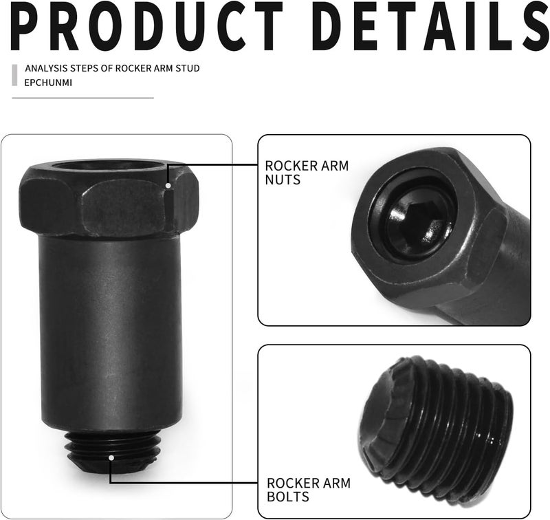EPChunMi 16PCS Poly Locks for Roller Rocker Arms 3/8 Stud Fits most aluminum rocker arms. - Image 5
